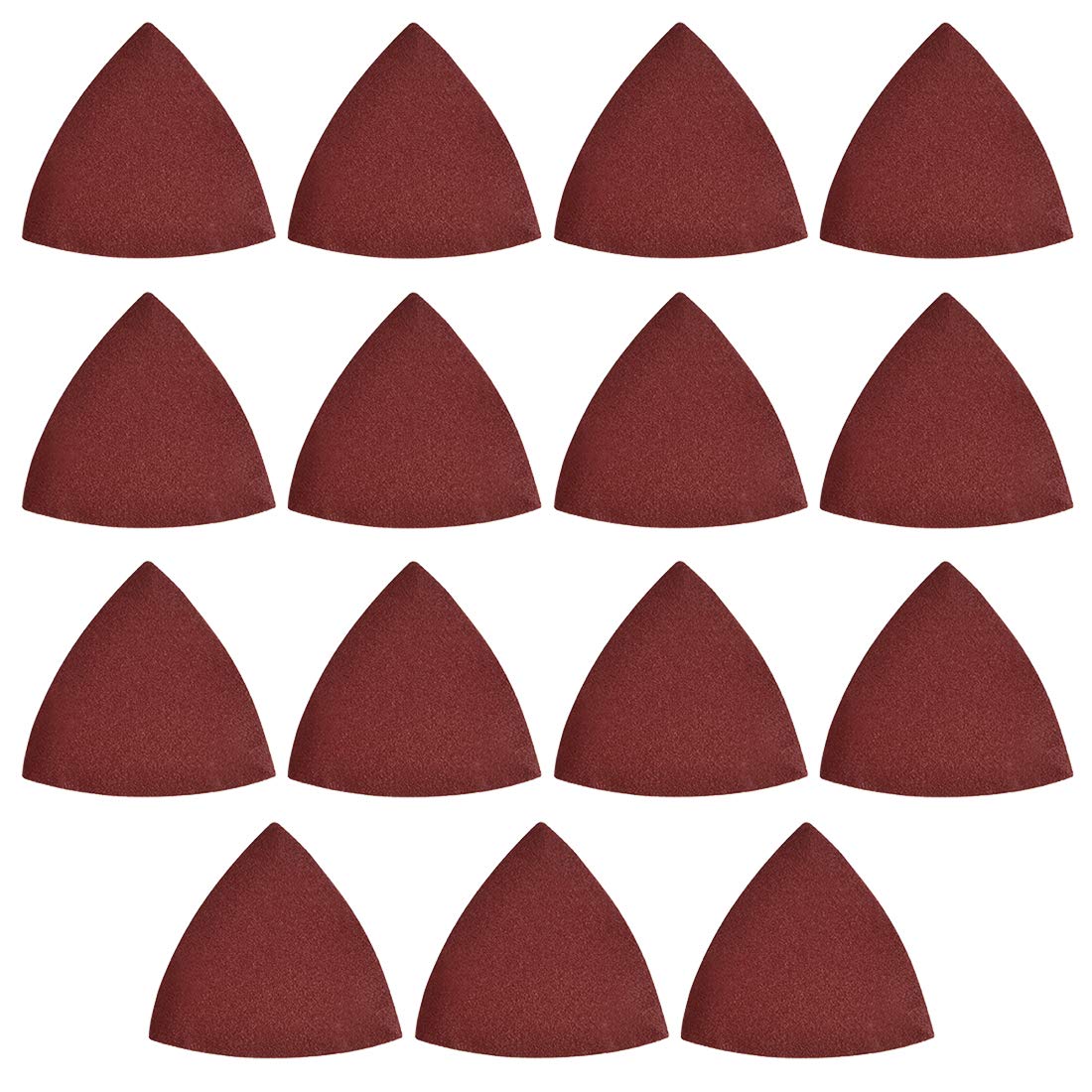 sourcing map Detail Sander Sandpaper, Triangular Sanding Paper, Hook and Loop Sanding Pads, Triangle Oscillating Multi Tool, 180 Grits 15pcs