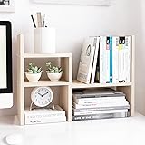 Jerry & Maggie Desktop Organizer Office Storage Rack Adjustable Wood Display Shelf | Birthday Gifts - Toy - Home Decor | - Free Style Rotation display - True Natural Stand Shelf