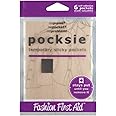 Pocksie: Temporary Sticky Pockets 6 pcs Beige Stash Cards in Leggings, Bag, Cardigan