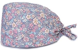 Kousenpu Adjustable Working Cap,Elastic Tie-Back Scrub Cap, Unisex, One Size Multiple Color