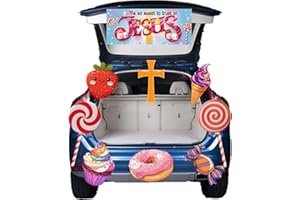 EXCELLANYARD Christian Trunk or Treat Car Decorations Kit Religous Trunk or Treat Car Decorations Kit for Church Jesus Decor
