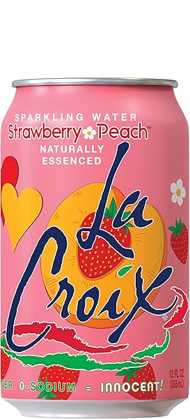 LA CROIX SPARKLING WATER, STRAWBERRY PEACH, 12 FL OZ (PACK OF 8)