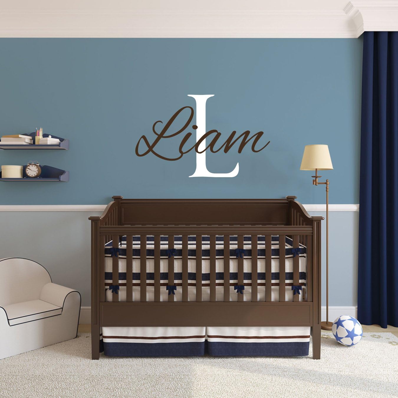 baby name on wall in nursery