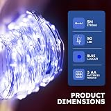 Desiretech 50 LED Battery-Powered Christmas Fairy Lights 5M Copper Wire view 2