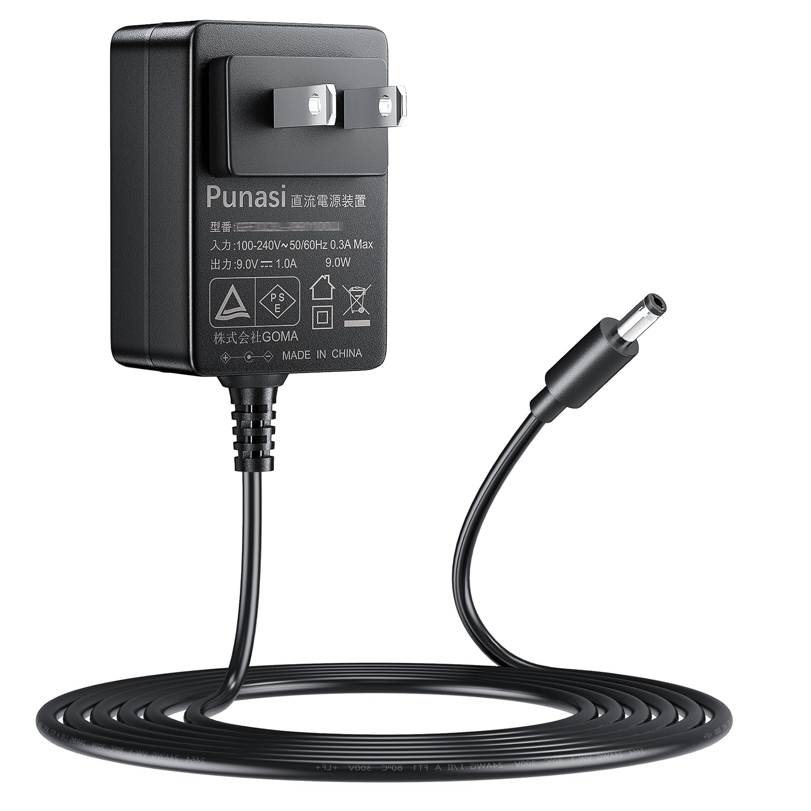 Punasi ZOOM用ACアダプター 9V 1Aの商品画像