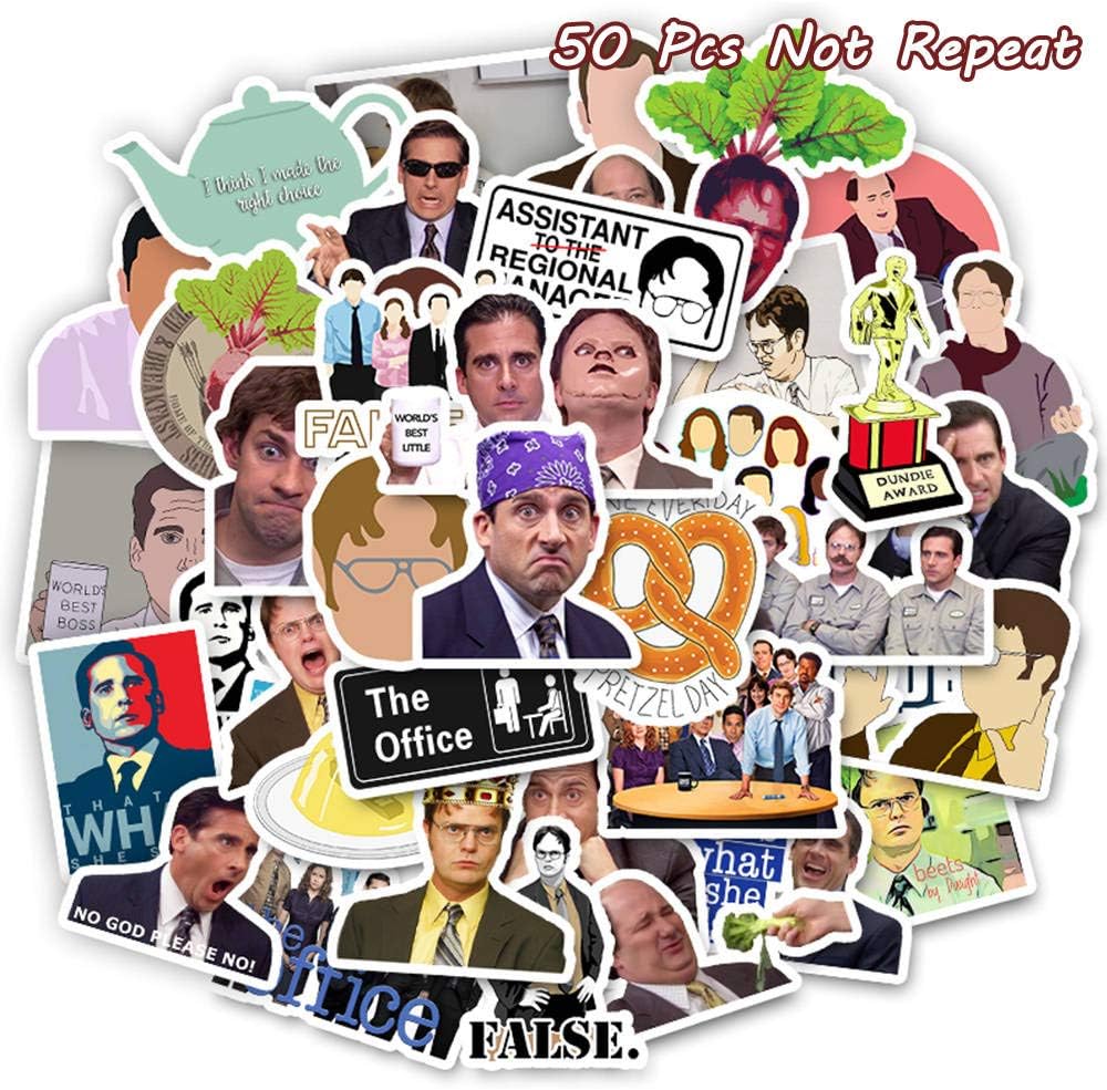 Tv Show The Office Cartoon Stickers Funny Vinly Decal For Luggage Car Book Laptop Skateboard Bicycle Toy Stickers 50Pcs/Set