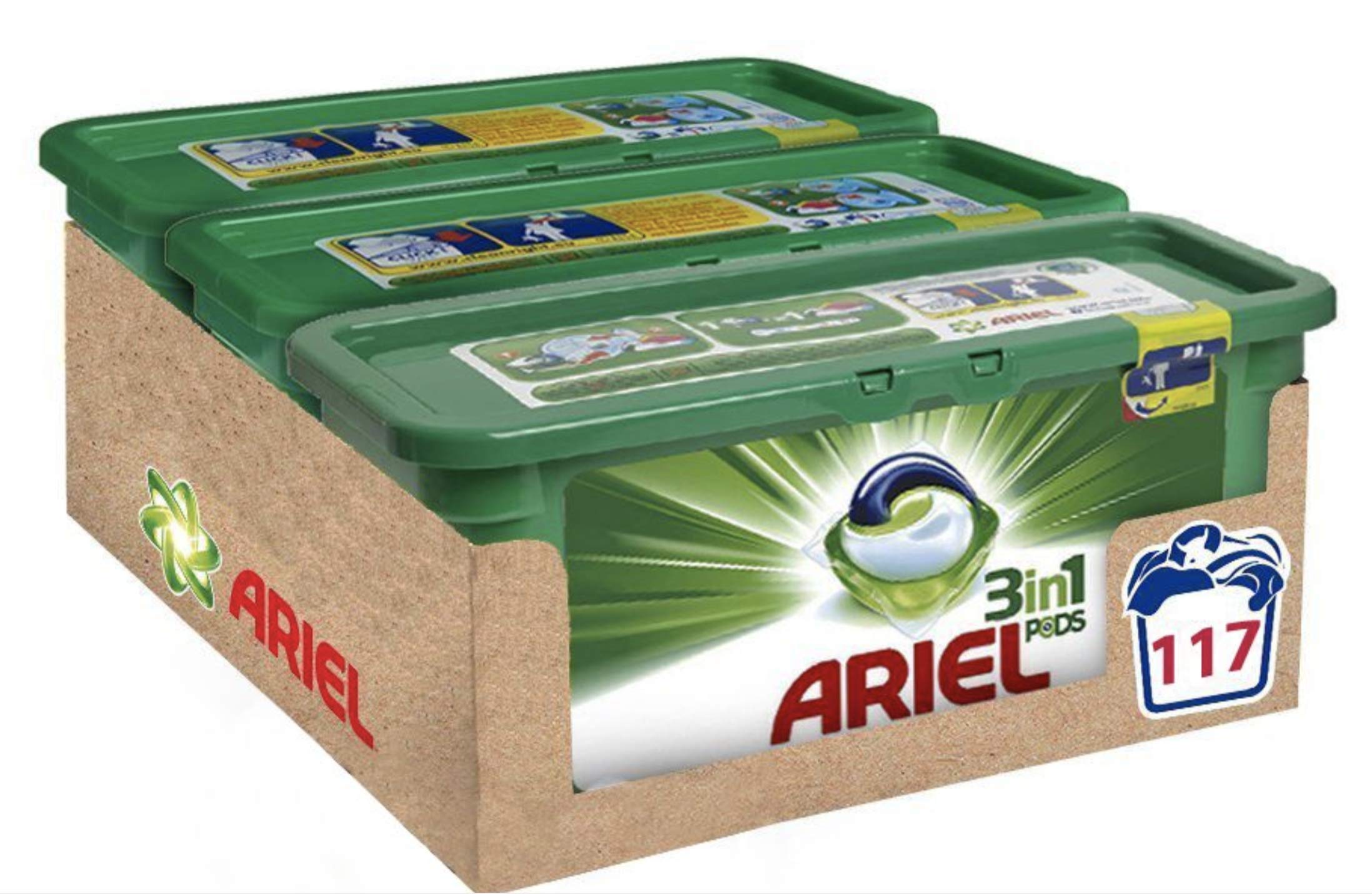 Ariel 3-in-1 Pods Original - Washing Liquid Capsules - 105 Washes