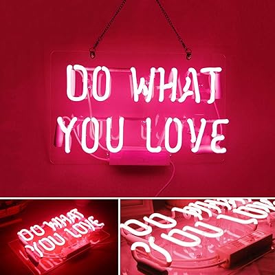 Buy Neon Signs Do What You Love Neon Light Sign Hanging Neon Sign Handmade Real Glass Tube Neon Lights Sign Neon Words For Home Bedroom Room Decor Office Party Holidays Online In