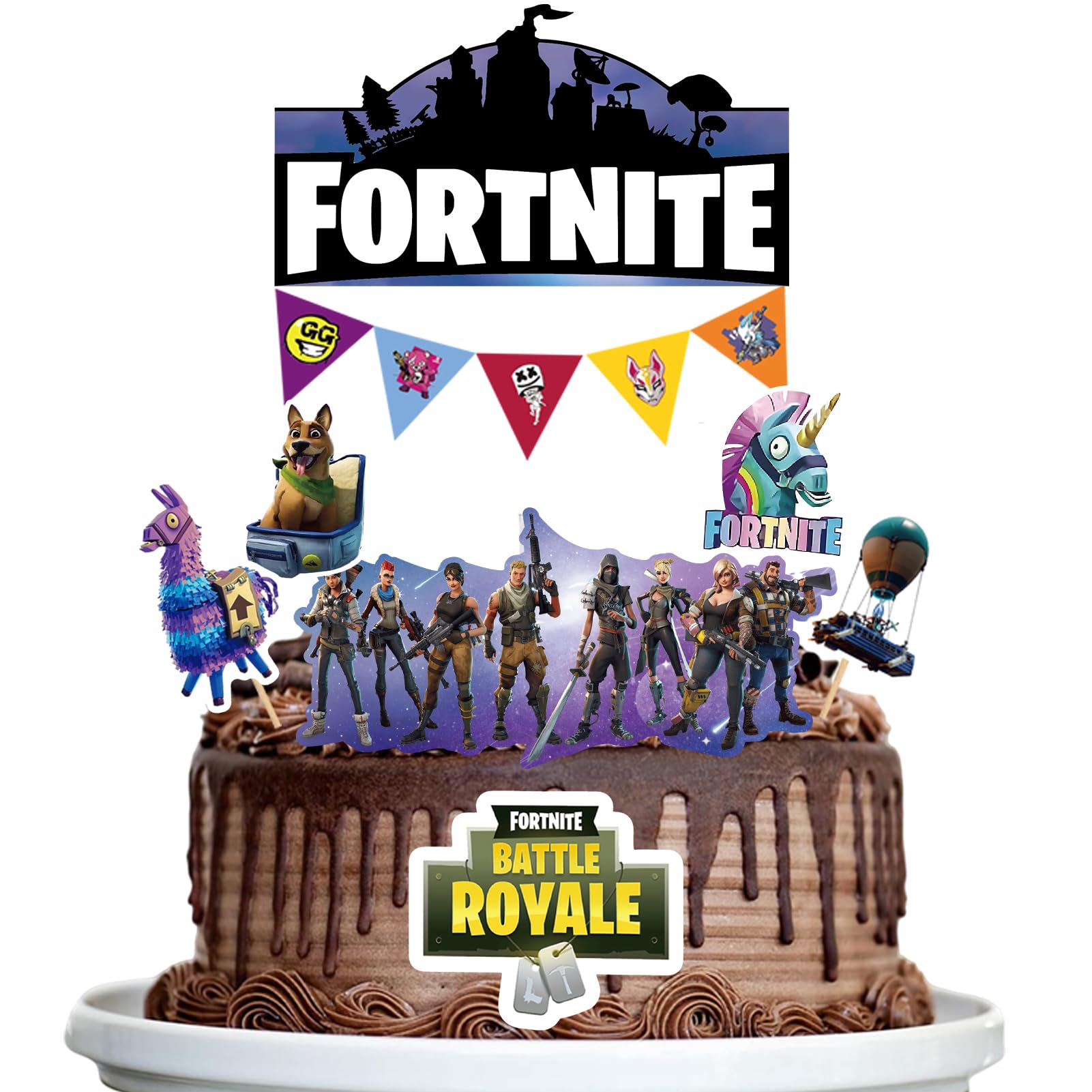 12PCS Video Game Cupcake Toppers, Battle Cake Toppers set, Video Game Cake Decorations Party Supplies (cake topper)