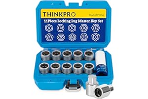 Thinkpro Locking Lug Nut Key-Wheel Lock Key Compatible with Toyota,Lexus,Tacoma,etc. 10 Pieces Wheel Lock Removal Kit,A to J Anti Theft Lug Nut Removal Tool