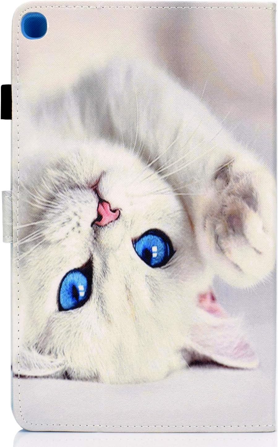 Succtop Case for Galaxy Tab A7 10.4" 2020, Folio Flip PU Leather Cover Case Galaxy Tab A7 Pen Holder Standing Wallet Protective Tablet Case Samsung Galaxy Tab A7 T500/T505/T507, White Cat - Image 3