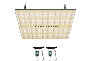 VIVOSUN VS3000 LED Grow Light with Full Spectrum Diodes & Daisy Chain Driver Dimmable Lights Sunlike for Seedling Veg & Bloom 300W Plant Grow Lamps for 3x3/4x4 Grow Tent