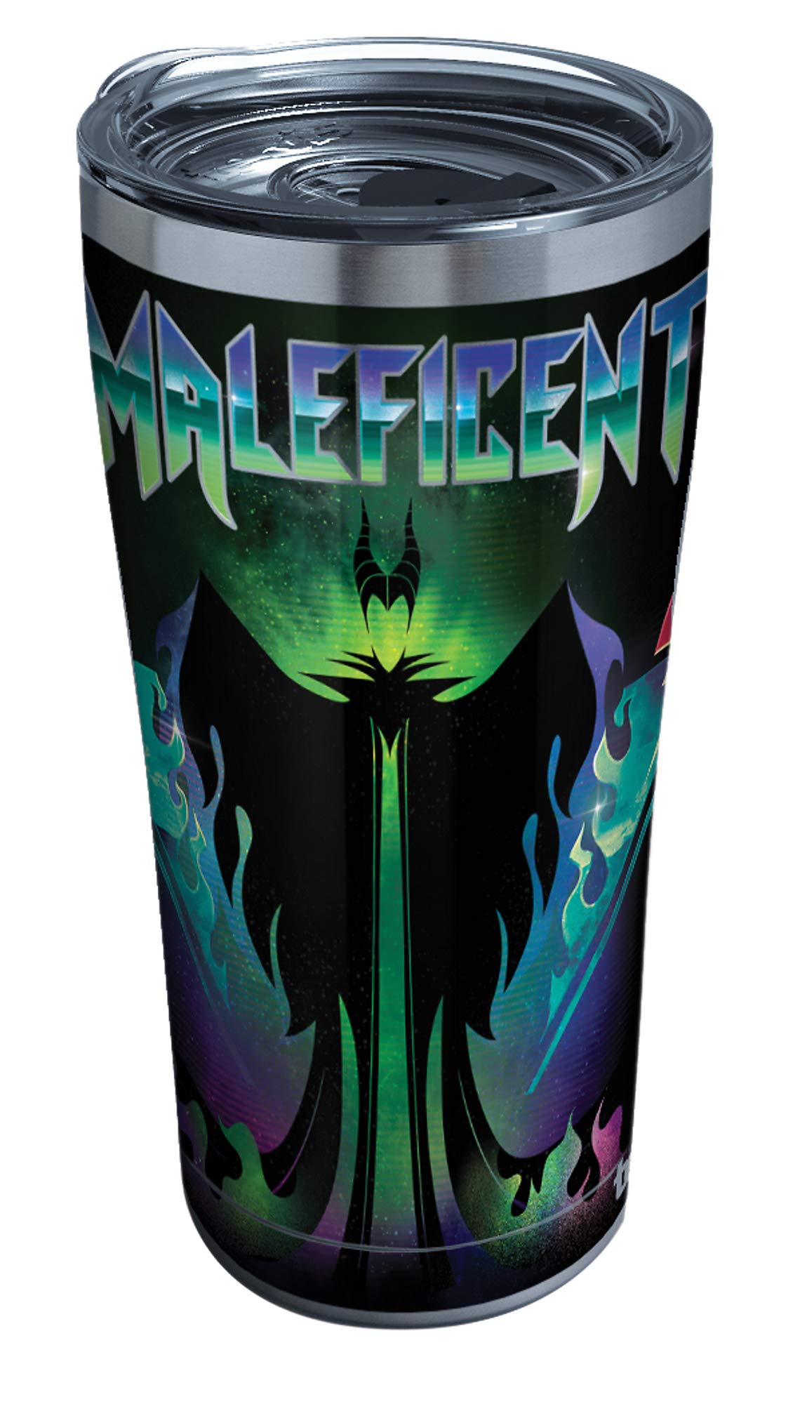 Tervis 1332555 Disney Villains - Maleficent Stainless Steel Insulated Tumbler with Clear and Black Hammer Lid, 20oz, Silver