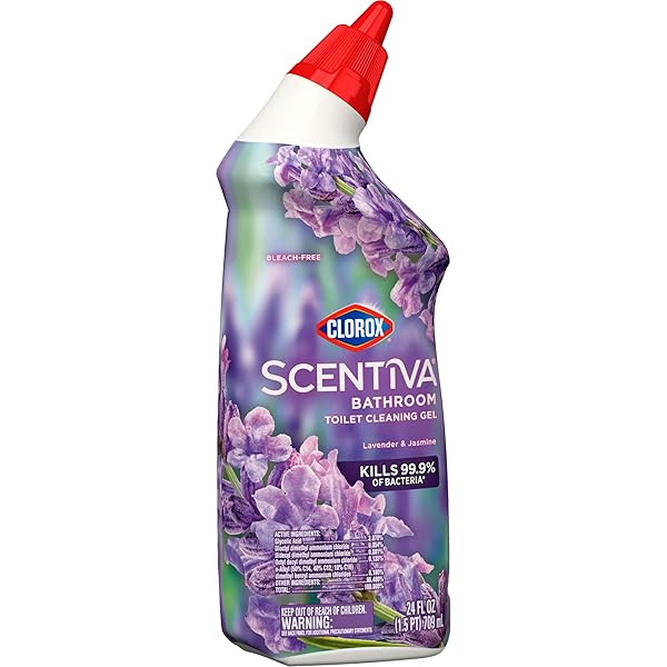 CLOROX SCENTIVA BATHROOM TOILET CLEANING GEL, LAVENDER AND JASMINE, 24 FLUID OUNCES