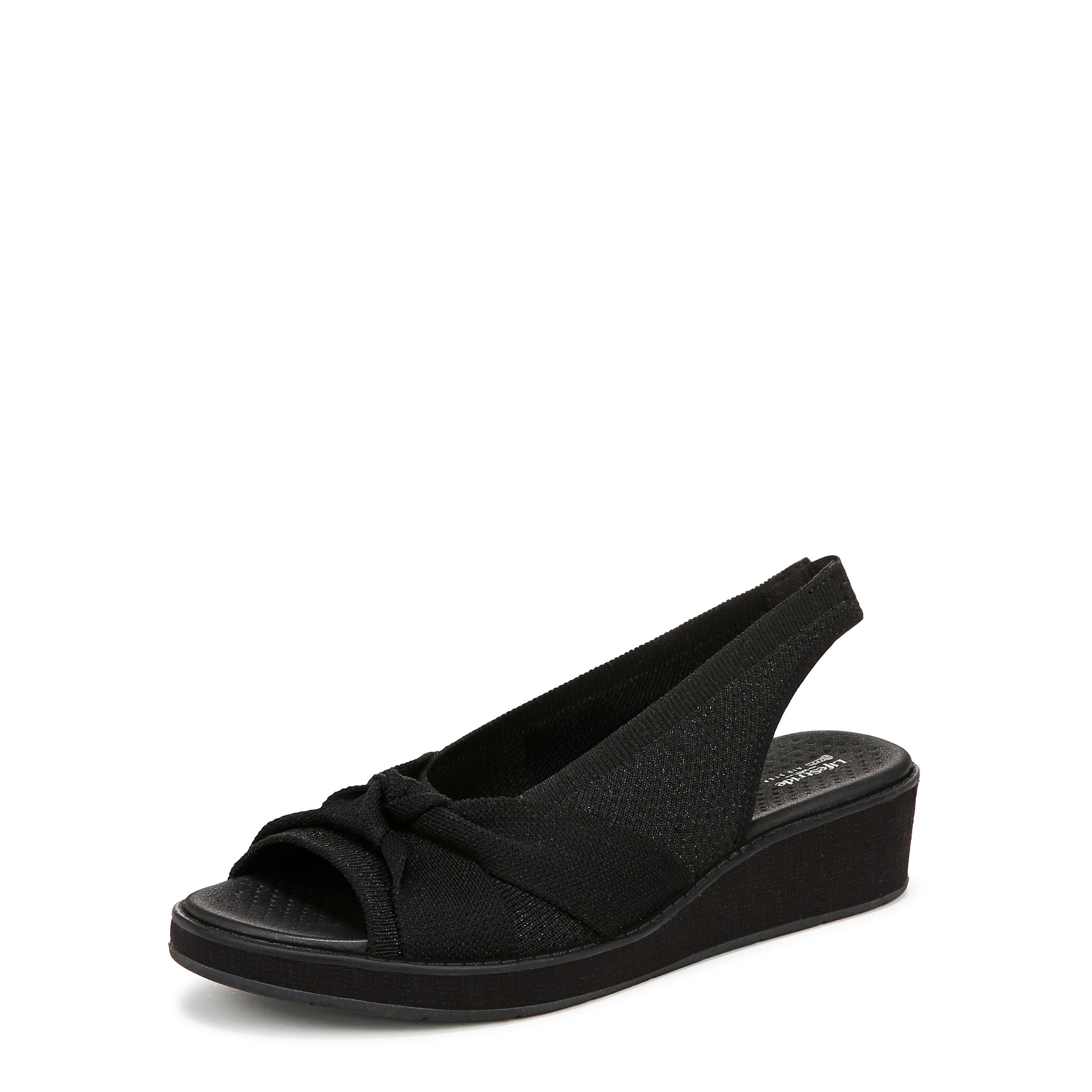 Bzees For Lifestride Women’s Bell Sandal, Black, 10