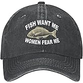 Hat Women Want Me Fishes Fear Me Hat for Women Dad Hats Trendy Caps