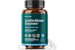 ETTA VITA Potent Lumbrokinase Supplement 40mg/Serving (Max Activity - 800,000 Units) - Lumbrokinase Enzymes Capsules for Energy Support, Digestion, Detox, Cognition & Gut Health - Similar to Nattokinase