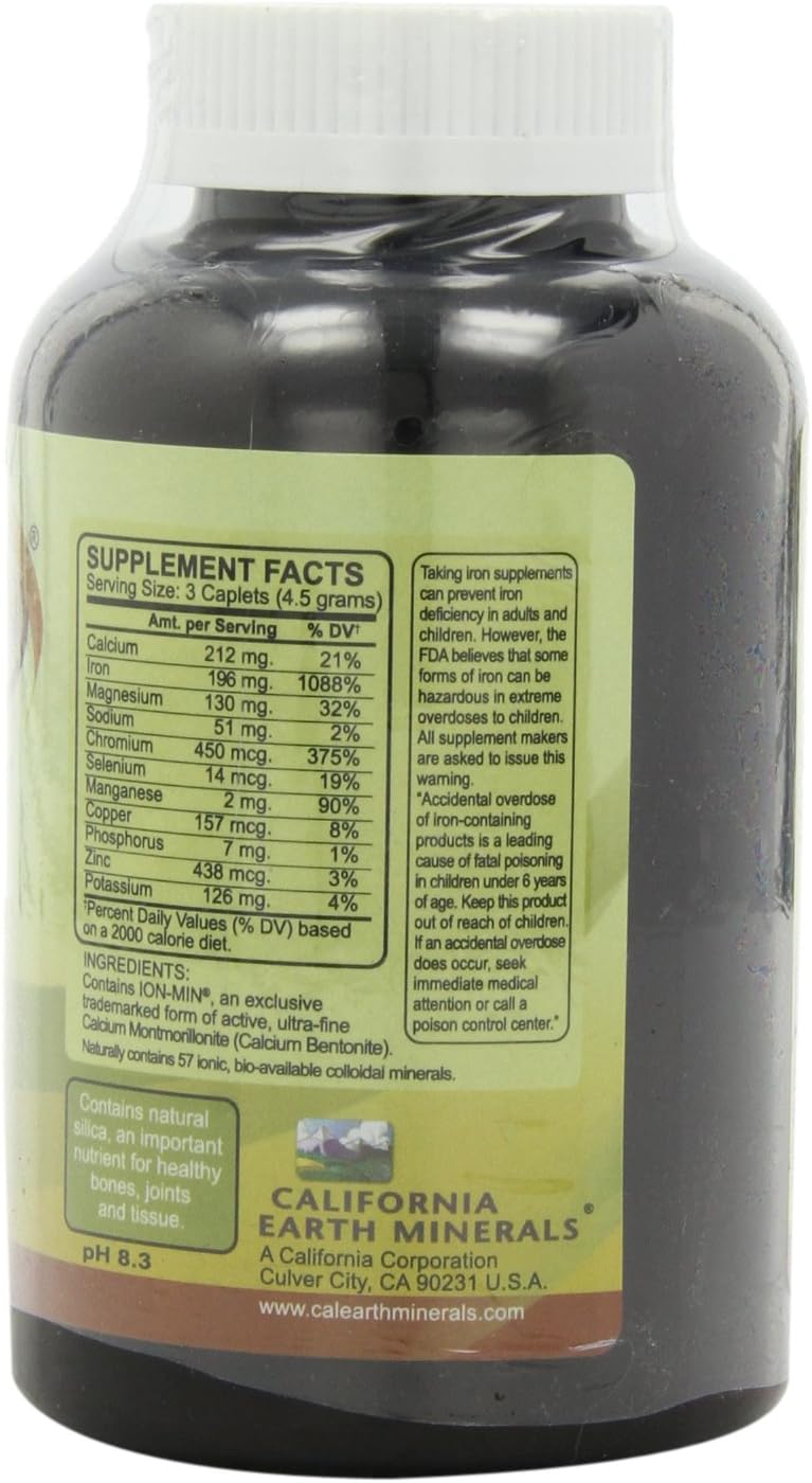 Ion-Min, Terramin 2 in 1, Mega-Mineral Supplement & Internal Cleanser Caplets, 1.5-Grams, 300-Count: Health & Personal Care