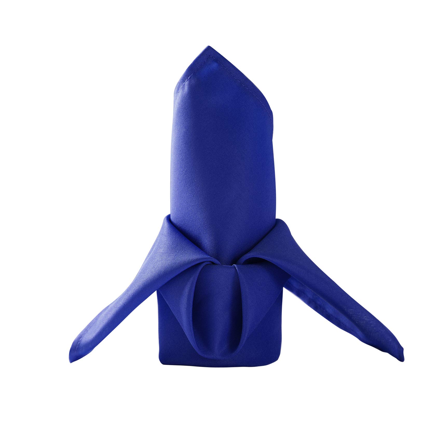 Photo 1 of 50pcs Polyester Cloth Napkins - 20 x 20 inch Royal Blue Dinner Washable Napkins with Hemmed Edges for Restaurant/Wedding/Hotel(50,Royal Blue)