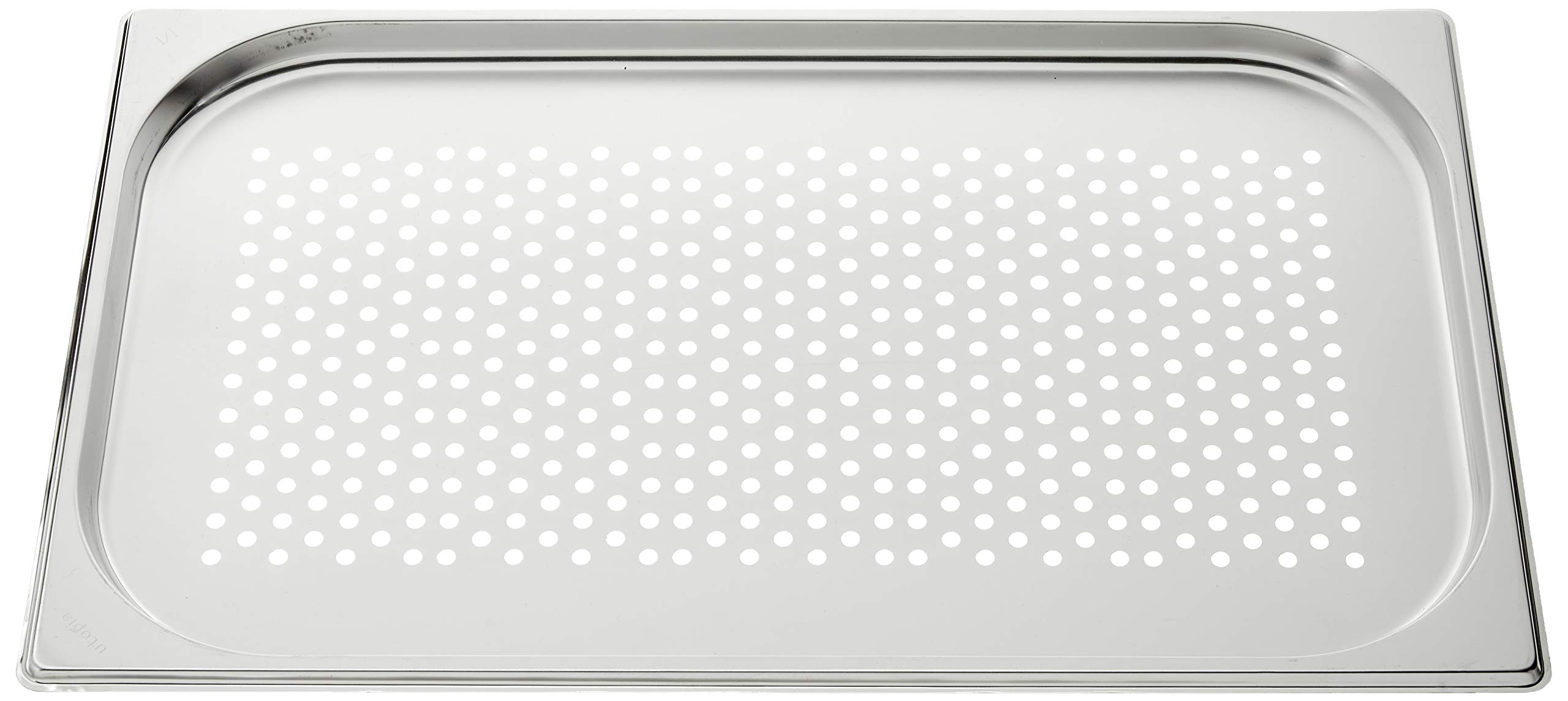 Utopia F70036 Stainless Steel Gastronomes, Stainless Steel Perforated, Gnu 1/1 Pan, 2 cm, Deep (Pack of 6)