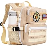 flipfit 9L Mini Tactical Backpack for Men Women,Small Military Tactical Backpack for Sport,Gym,Hiking,Travel,Camping (Beige)