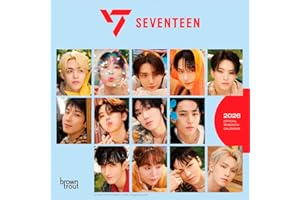 Seventeen OFFICIAL | 2026 7 x 14 Inch (Hanging) Monthly Mini Wall Calendar | BrownTrout | K-Pop SVT Music Boy Band
