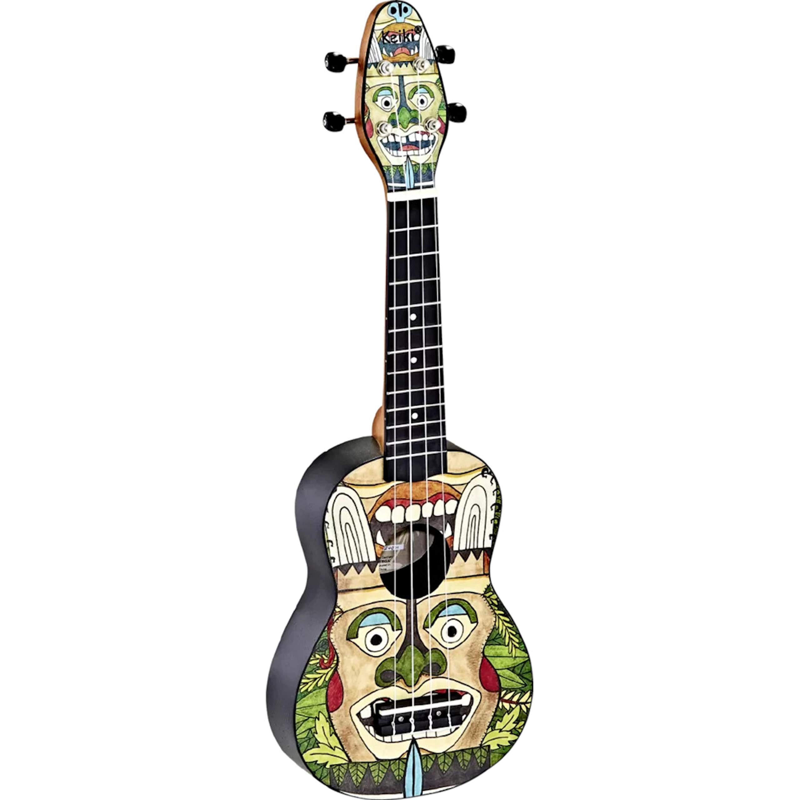 Ortega Guitars Soprano Ukulele Acoustic – Keiki K2 Series – Including Accessories – Agathis, ABS, Totem (K2-TM)