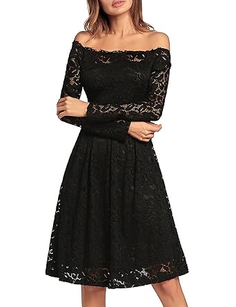 off the shoulder fit and flare midi dress