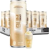 BUM Sugar Free Energy Drink, Nootropics, Cream Soda 12 Pack, 12 Fl Oz | Gluten Free, 112mg of Natural Caffeine for Clean Energy, 250mg of Cognizin for Sharper Focus, Pre Workout, Light Carbonation