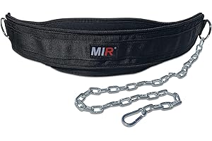 Mir Dip belt With 36" - 38" chain, 500lbs - 650lbs weight capacity, Weight lifting for dips and pullups
