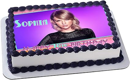 Amazon Com Taylor Swift Edible Image Cake Topper Personalized