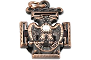 THE MASONIC EXCHANGE 32nd Degree Rose Croix Scottish Rite Masonic Pendant - [Copper][1'' Tall]