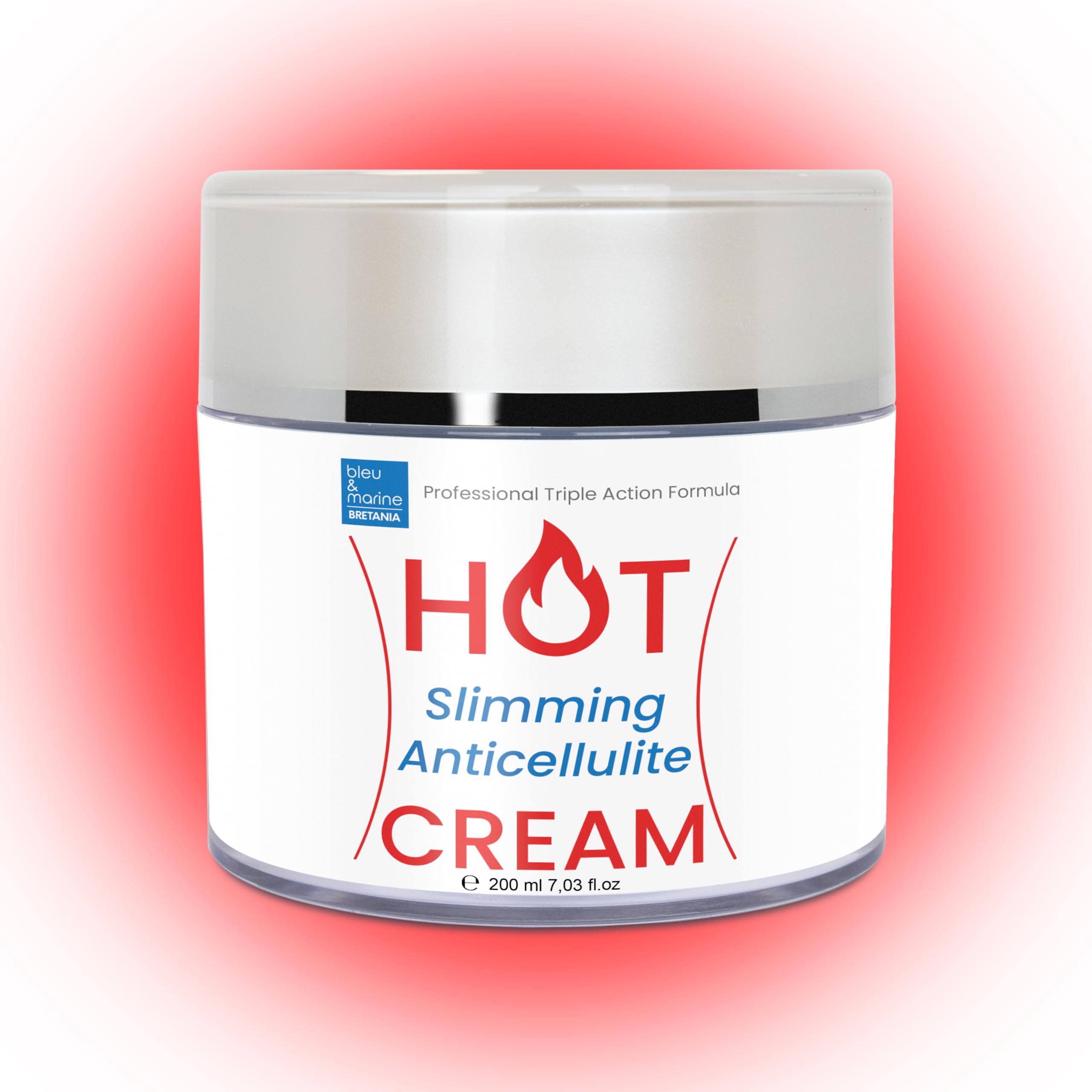 Hot Cream Cellulite Stop - Triple Action Heat Effect Anti Cellulite and Toning Cream: Intensive Slimming Gel, Firming + Shaping. For Men and Women. Visible Results 6X + Powerful - 200 ml