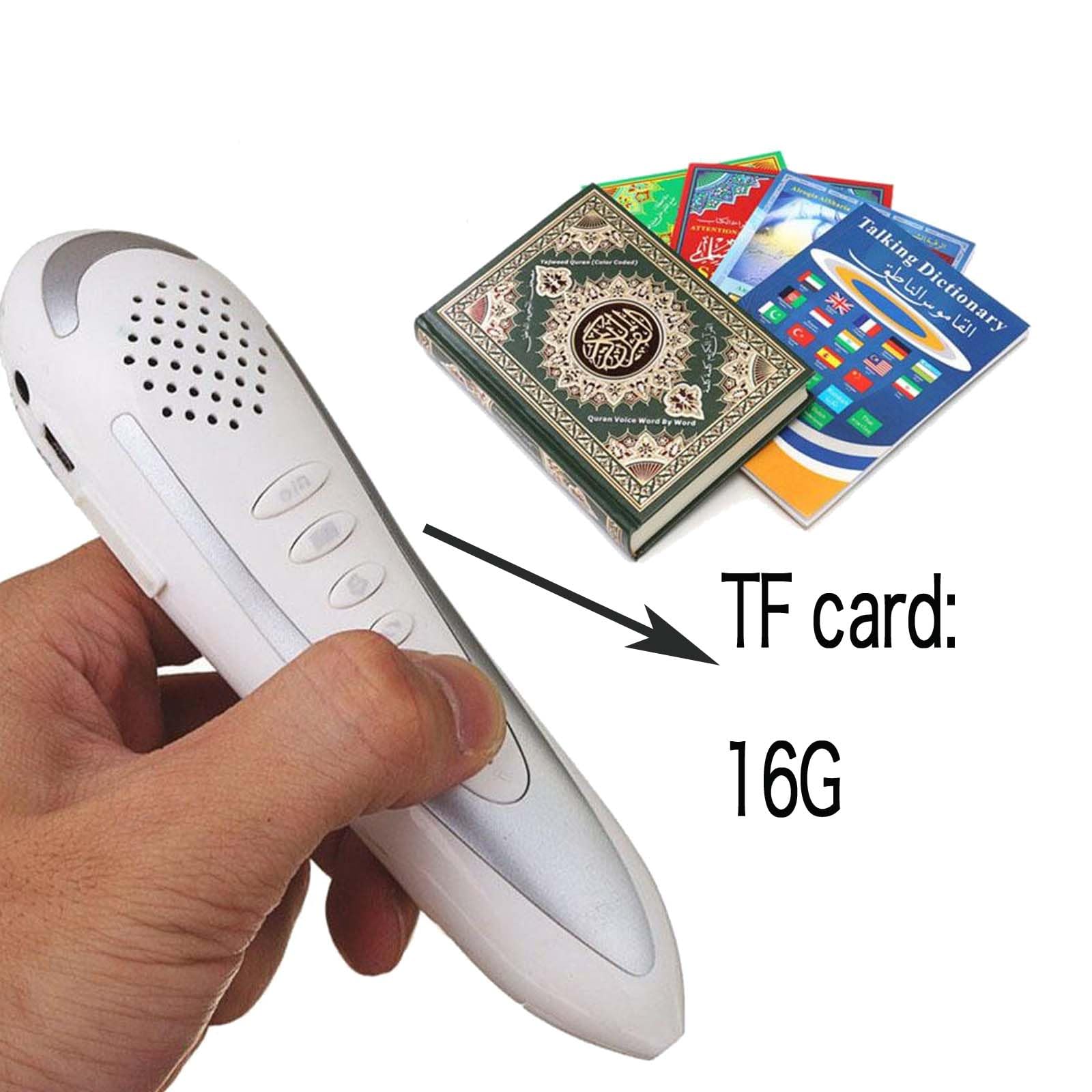 Quran Pen Reader Upgraded 16G, Digital Talking Reader Pen with Quran Book Read Pen with Arabic English Translation and Reciters Multilingual Pray Islamic Muslims Ramadan Gift for Kids Adults