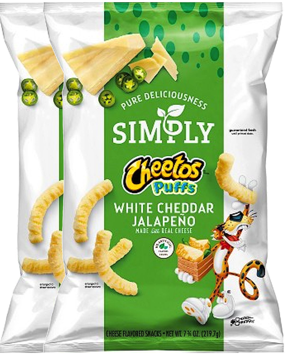 Cheetos Puffs Simply White Cheddar Jalapeño Cheese Flavored