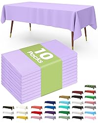 Pureegg Plastic Table Cloth Disposable 10 Pack, 54