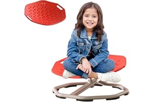 TTFP Sensory Spinning Chair - Swivel Chair for Autistic, Autism Spinning Chair with Grips (Red)