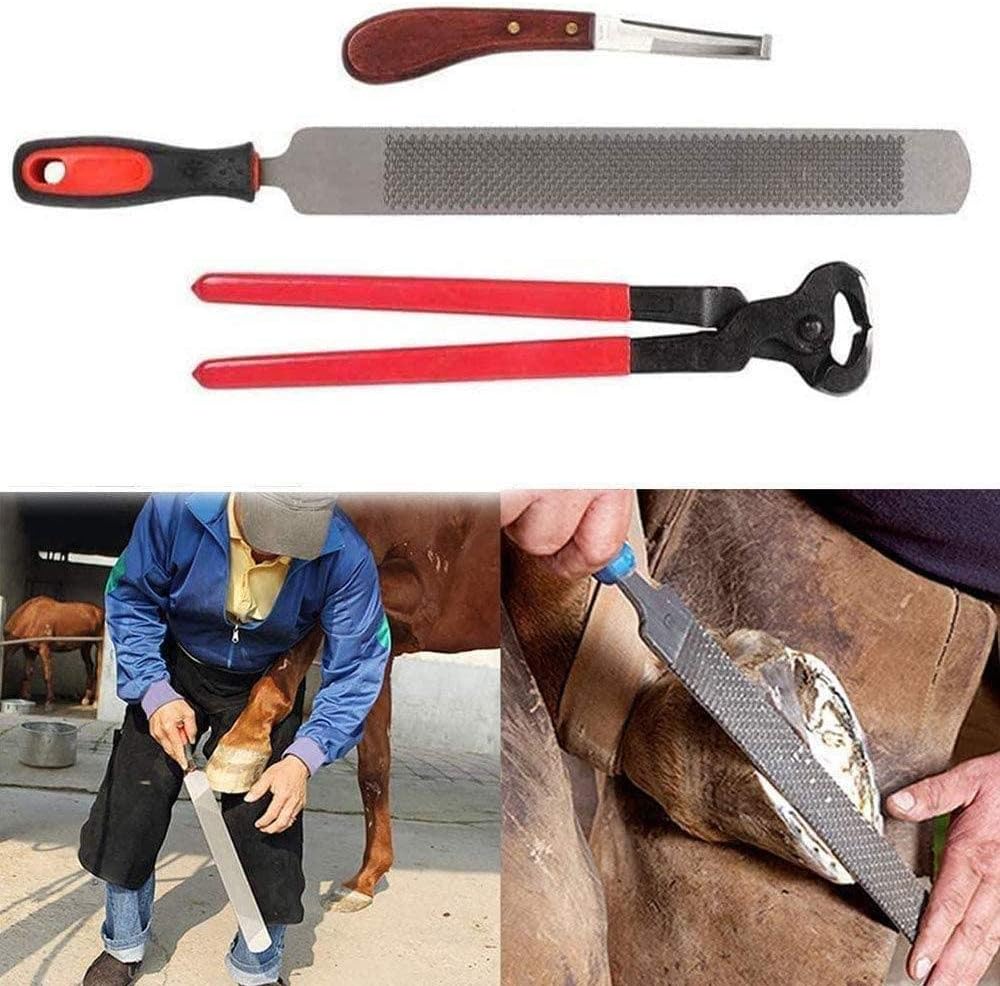 Horse Farrier Hoof Trim Tool Kit, Horse Equine Metal Shears Farriers Hoof Nipper Cutter Handle