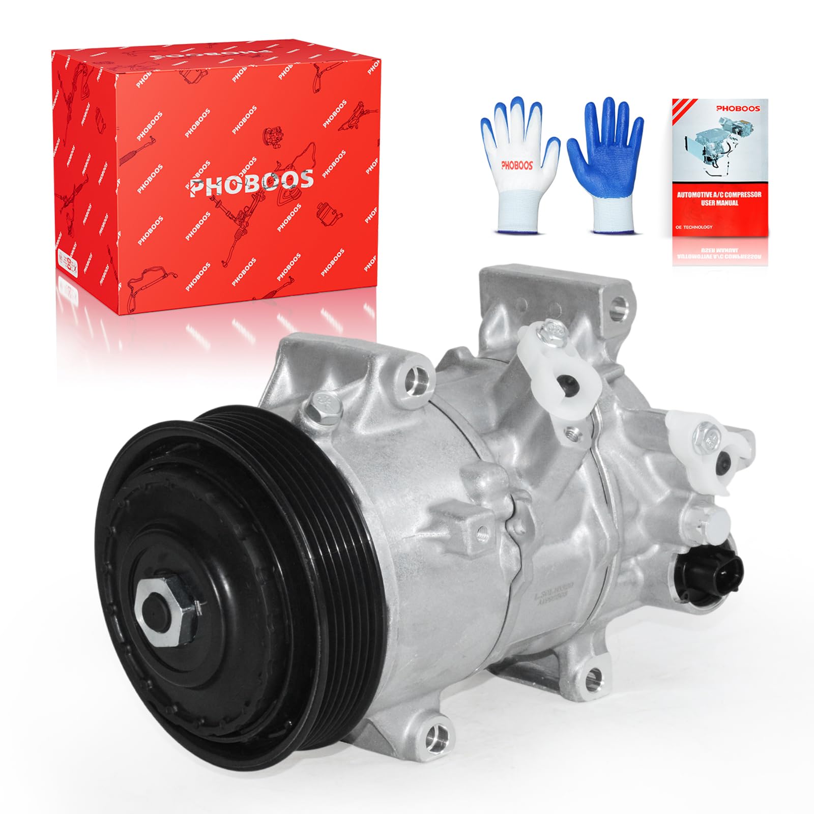 Photo 1 of PHOBOOS A/C Compressor with Clutch Compatible with Toyota Corolla 2014-2019 L4 1.8L, Toyota Corolla iM 2017-2018 L4 1.8L. Fast Cooling, Low Noise, Easy Installation, Ref. CO-29198C, 198339