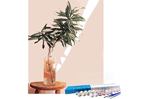 LikeyFactory Paint by Numbers Kit for Adults on Canvas with Paintbrushes Color Acrylic DIY Drawing Premium Quality Colorwork Paintwork (16"x20", Corn Plant)