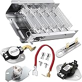2026 UPGRADE 279838 Dryer Heating Element for Whirlpool Kenmore Roper Maytag Amana Admiral Dryer Heating Element Part Thermostat Thermal Fuse medx655dw1 500 600 70 80 Series Model 110 Dryer Part