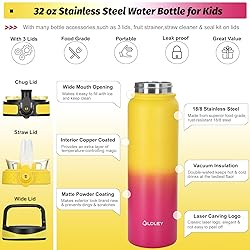 OLDLEY Insulated Water Bottle with Straw 32oz