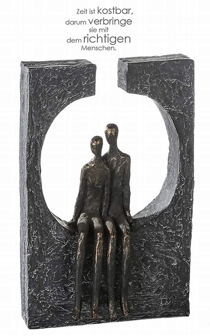 Casablanca modernes Design Sculpture, Poly, Bronze Grey, Höhe 27,5 cm