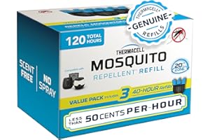 Thermacell Rechargeable Mosquito Repeller Refills; Advanced Repellent Formula Provides 20 Foot Protection Zone; Compatible with Thermacell E-Series & Radius Only; No DEET, Spray or Flame