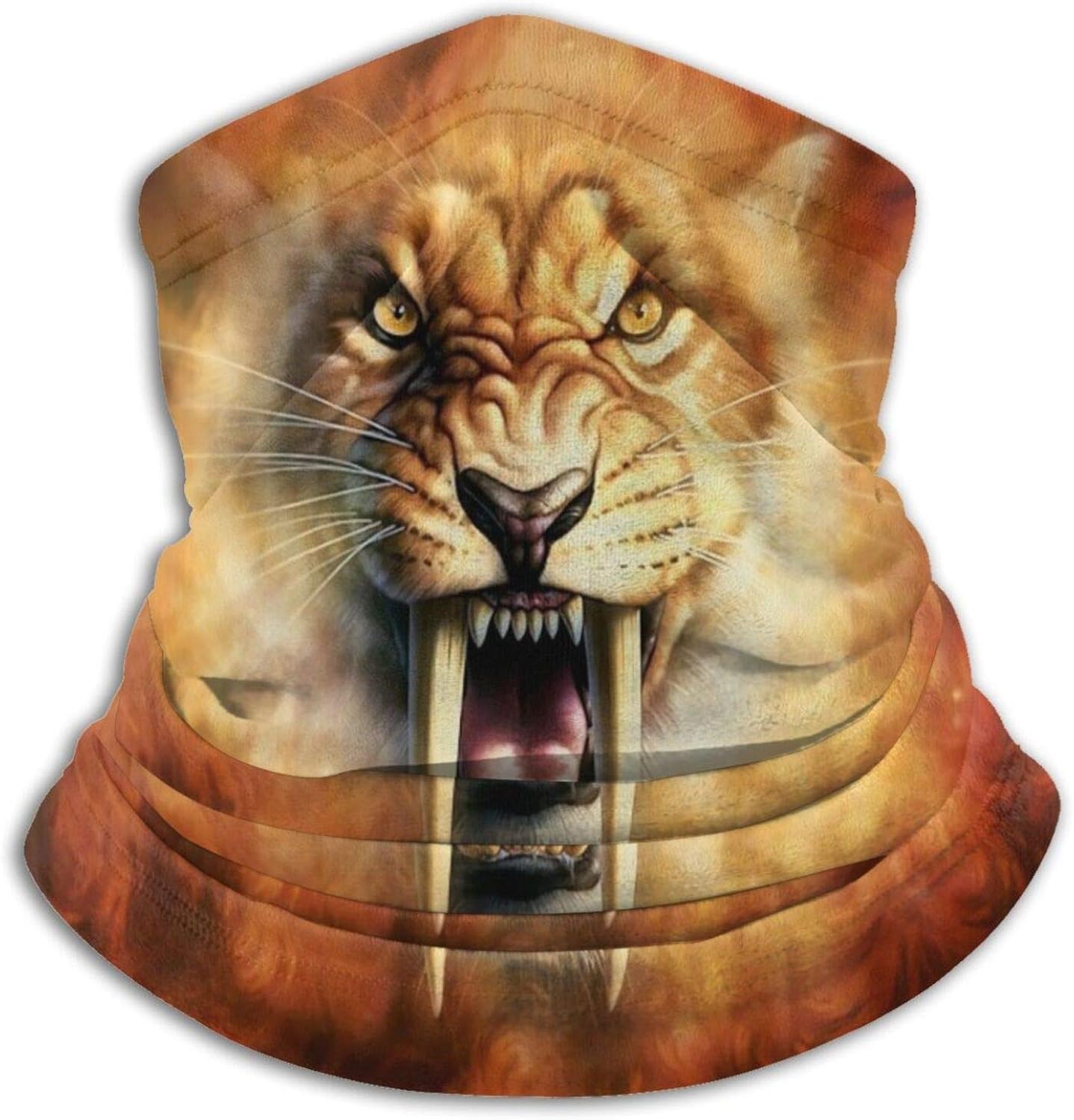 3d Lion Unisex Outdoor Neck Warmer Windproof Face Mask Fleece Bandana