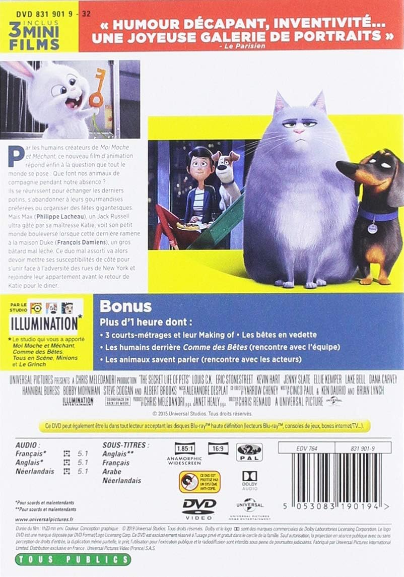 Comme Des Betes Amazon Fr Yarrow Cheney Chris Renaud Dvd Blu Ray