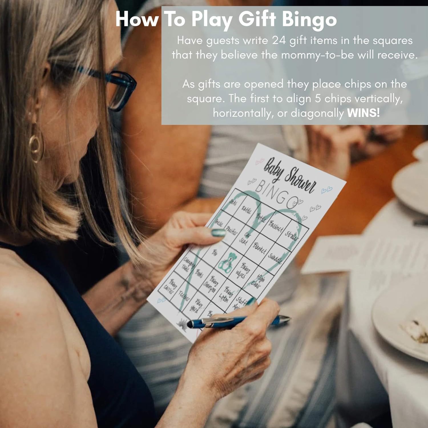 Amazon Com 50 Pack Baby Shower Blank Gift Bingo Game Cards Girl