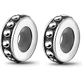 SOUKISS 2PCS Antique Sterling Silver Stopper Rubber Beads Charm for European Snake Chain Bracelet