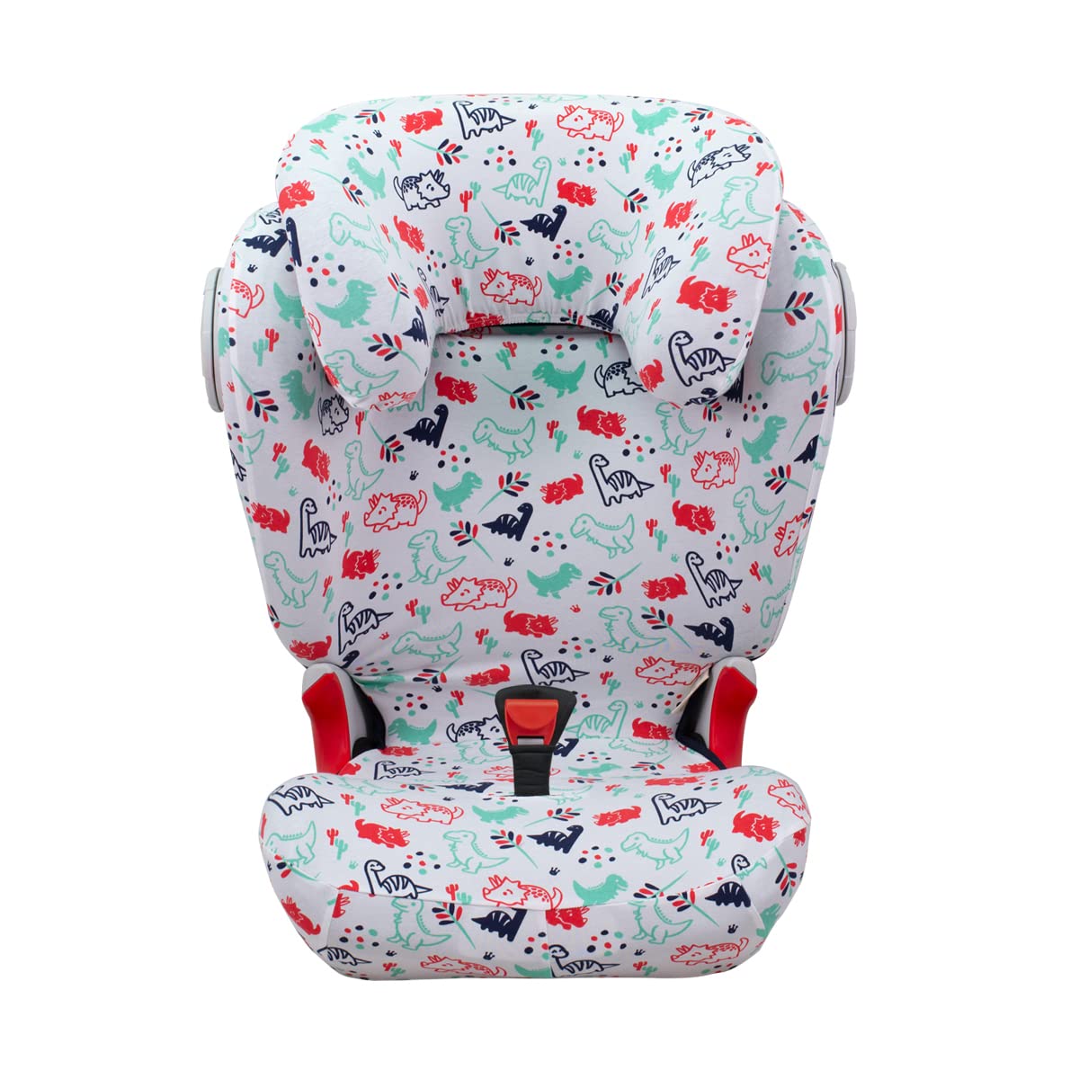 JYOKO KIDS Cover Liner Compatible with Romer Kidfix II XP SICT (DINO PARTY, With Buttonhol)