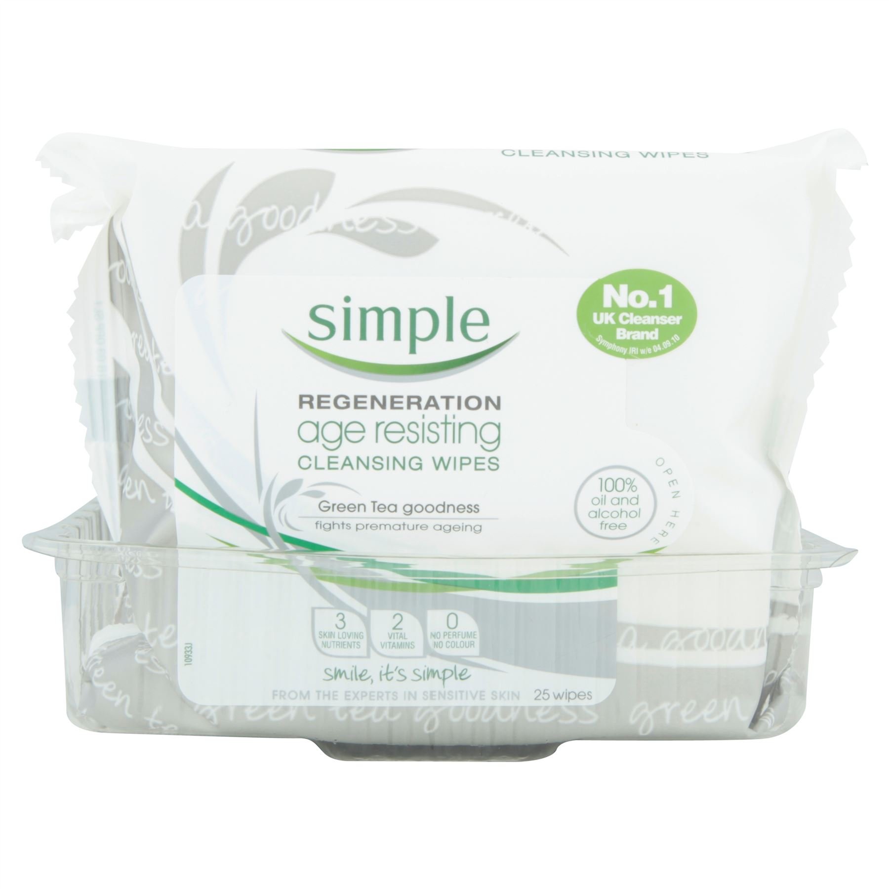 6 x Simple Regeneration Age Resisting Cleansing Wipes 25's